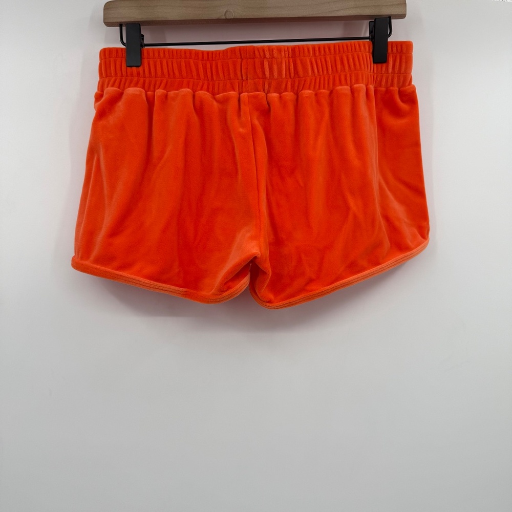 Niyama Sol Shorts Women Medium NEW Orange Velour Elastic Pull On Comfy Retro 90s - Picture 3 of 9